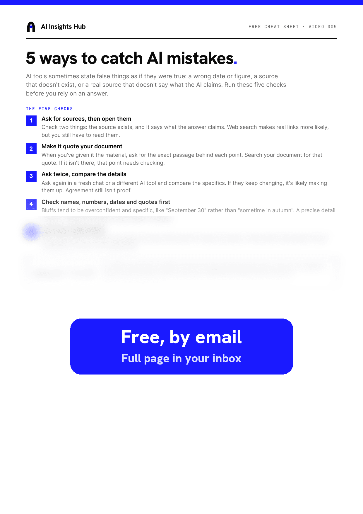 5 ways to catch AI mistakes: cover