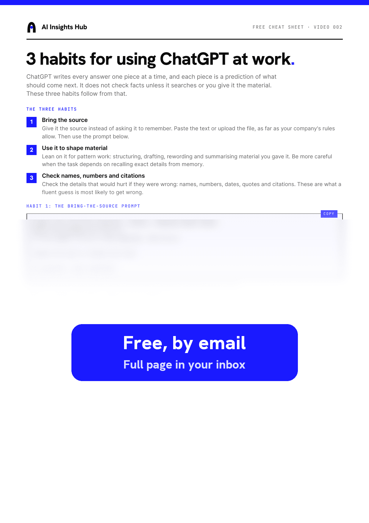 3 habits for using ChatGPT at work: cover